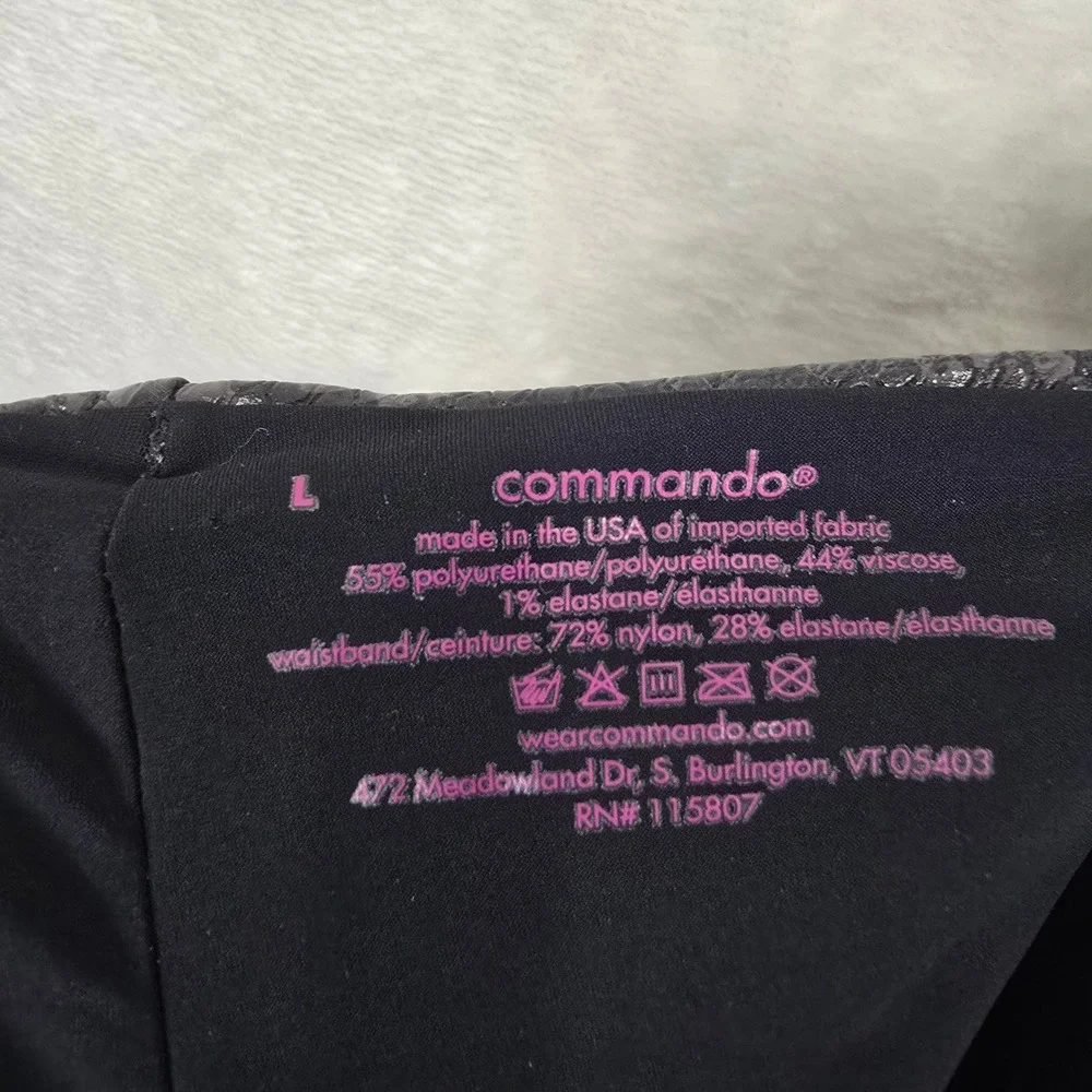 Commando Faux Leather Snakeskin Leggings Metallic Python High Rise L‎